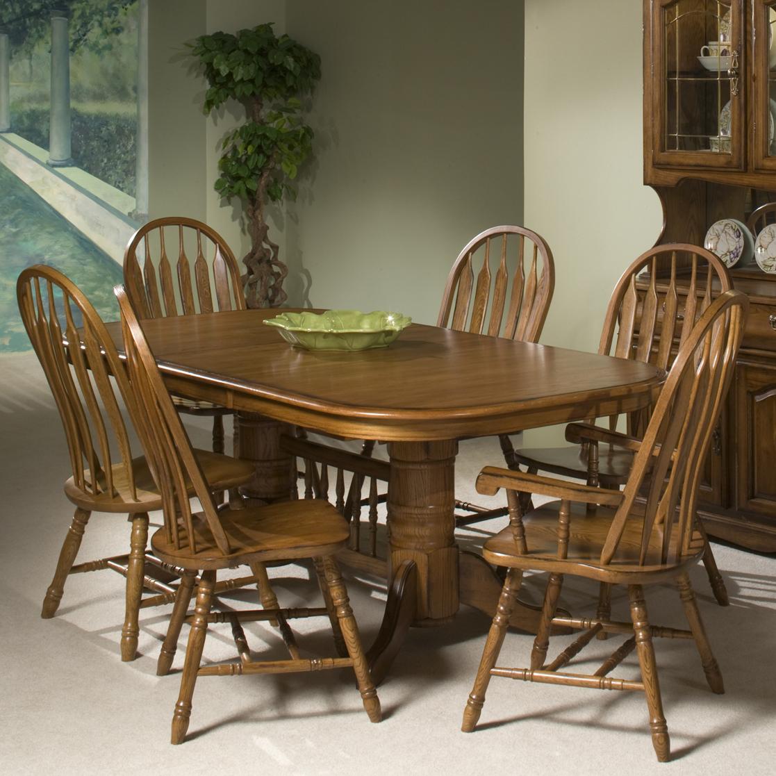 Intercon Classic Oak Trestle Table Sheely's Furniture & Appliance